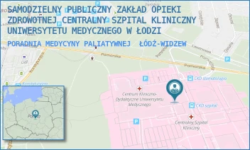 PORADNIA MEDYCYNY PALIATYWNEJ - SAMODZIELNY PUBLICZNY ZAKŁAD OPIEKI ZDROWOTNEJ CENTRALNY SZPITAL KLINICZNY UNIWERSYTETU MEDYCZNEGO W ŁODZI - UL. POMORSKA 251,  ŁÓDŹ-WIDZEW