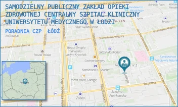 PORADNIA CZP - SAMODZIELNY PUBLICZNY ZAKŁAD OPIEKI ZDROWOTNEJ CENTRALNY SZPITAL KLINICZNY UNIWERSYTETU MEDYCZNEGO W ŁODZI - UL. 10 LUTEGO 7/9,  ŁÓDŹ