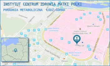 PORADNIA METABOLICZNA - INSTYTUT CENTRUM ZDROWIA MATKI POLKI - UL. RZGOWSKA 281/289,  ŁÓDŹ-GÓRNA