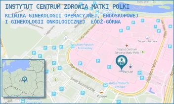KLINIKA GINEKOLOGII OPERACYJNEJ, ENDOSKOPOWEJ I GINEKOLOGII ONKOLOGICZNEJ - INSTYTUT CENTRUM ZDROWIA MATKI POLKI - UL. RZGOWSKA 281/289,  ŁÓDŹ-GÓRNA