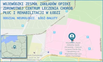 ODDZIAŁ NEUROLOGII - WOJEWÓDZKI ZESPÓŁ ZAKŁADÓW OPIEKI ZDROWOTNEJ CENTRUM LECZENIA CHORÓB PŁUC I REHABILITACJI W ŁODZI - UL. OKÓLNA 181,  ŁÓDŹ-BAŁUTY