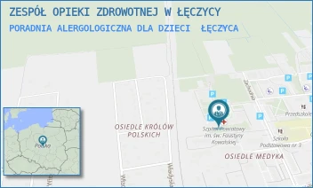 PORADNIA ALERGOLOGICZNA DLA DZIECI - ZESPÓŁ OPIEKI ZDROWOTNEJ W ŁĘCZYCY - UL. ZACHODNIA 6,  ŁĘCZYCA
