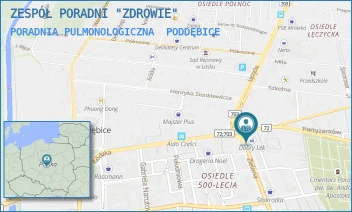 PORADNIA PULMONOLOGICZNA - ZESPÓŁ PORADNI "ZDROWIE" - UL. ZIELONA 2A,  PODDĘBICE