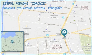 PORADNIA OTOLARYNGOLOGICZNA - ZESPÓŁ PORADNI "ZDROWIE" - UL. ZIELONA 2A,  PODDĘBICE