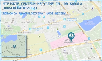 PORADNIA PROKTOLOGICZNA - MIEJSKIE CENTRUM MEDYCZNE IM. DR.KAROLA JONSCHERA W ŁODZI - UL. MILIONOWA 14,  ŁÓDŹ-WIDZEW