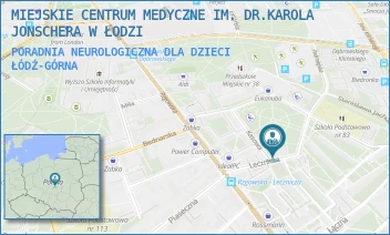 PORADNIA NEUROLOGICZNA DLA DZIECI - MIEJSKIE CENTRUM MEDYCZNE IM. DR.KAROLA JONSCHERA W ŁODZI - UL. LECZNICZA 6,  ŁÓDŹ-GÓRNA