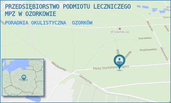 PORADNIA OKULISTYCZNA - PRZEDSIĘBIORSTWO PODMIOTU LECZNICZEGO MPZ W OZORKOWIE - UL. PILOTA STANISŁAWA WIGURY 1,  OZORKÓW