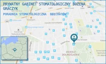 PORADNIA STOMATOLOGICZNA - PRYWATNY GABINET STOMATOLOGICZNY BOŻENA GRACZYK - UL. EDWARDÓW 2/10,  BEŁCHATÓW