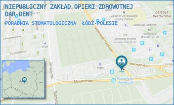 PORADNIA STOMATOLOGICZNA - NIEPUBLICZNY ZAKŁAD OPIEKI ZDROWOTNEJ DAR-DENT - UL. POPIEŁUSZKI 51/22,  ŁÓDŹ-POLESIE