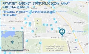 PORADNIA PROTETYKI STOMATOLOGICZNEJ - PRYWATNY GABINET STOMATOLOGICZNY ANNA MANICKA-WENGIER - UL. EDWARDÓW 2,  BEŁCHATÓW