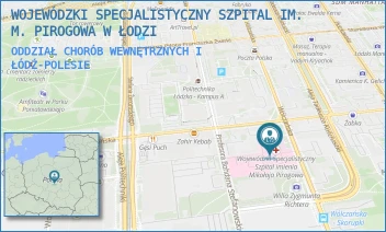 ODDZIAŁ CHORÓB WEWNĘTRZNYCH I - WOJEWÓDZKI SPECJALISTYCZNY SZPITAL IM. M. PIROGOWA W ŁODZI - UL. WÓLCZAŃSKA 191/195,  ŁÓDŹ-POLESIE
