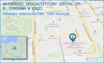 PORADNIA KARDIOLOGICZNA - WOJEWÓDZKI SPECJALISTYCZNY SZPITAL IM. M. PIROGOWA W ŁODZI - UL. WÓLCZAŃSKA 191/195,  ŁÓDŹ-POLESIE