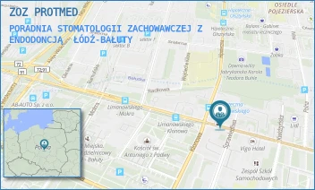 PORADNIA STOMATOLOGII ZACHOWAWCZEJ Z ENDODONCJĄ - ZOZ PROTMED - UL. BOLESŁAWA LIMANOWSKIEGO 117,  ŁÓDŹ-BAŁUTY