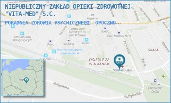 PORADNIA ZDROWIA PSYCHICZNEGO - NIEPUBLICZNY ZAKŁAD OPIEKI ZDROWOTNEJ "VITA-MED" S.C. - UL. PARTYZANTÓW 1A,  OPOCZNO