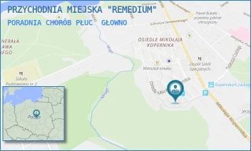 PORADNIA CHORÓB PŁUC - PRZYCHODNIA MIEJSKA "REMEDIUM" - OS. KOPERNIKA 19,  GŁOWNO