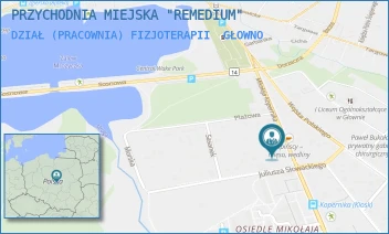 DZIAŁ (PRACOWNIA) FIZJOTERAPII - PRZYCHODNIA MIEJSKA "REMEDIUM" - UL. MIKOŁAJA KOPERNIKA 19A,  GŁOWNO