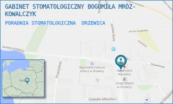 PORADNIA STOMATOLOGICZNA - GABINET STOMATOLOGICZNY BOGUMIŁA MRÓZ- KOWALCZYK - UL. STAWOWA 27,  DRZEWICA