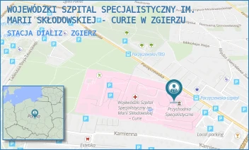STACJA DIALIZ - WOJEWÓDZKI SZPITAL SPECJALISTYCZNY IM. MARII SKŁODOWSKIEJ - CURIE W ZGIERZU - UL. PARZĘCZEWSKA 35,  ZGIERZ