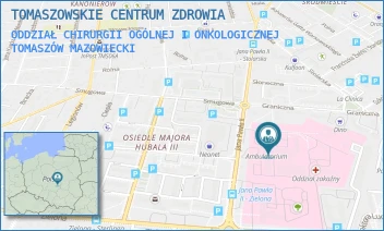 ODDZIAŁ CHIRURGII OGÓLNEJ I ONKOLOGICZNEJ - TOMASZOWSKIE CENTRUM ZDROWIA - UL. JANA PAWŁA II 35,  TOMASZÓW MAZOWIECKI