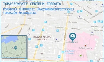 PORADNIA CHIRURGII URAZOWO-ORTOPEDYCZNEJ - TOMASZOWSKIE CENTRUM ZDROWIA - UL. JANA PAWŁA II 35,  TOMASZÓW MAZOWIECKI