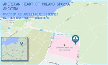 OŚRODEK REHABILITACJI DZIENNEJ KARDIOLOGICZNEJ - AMERICAN HEART OF POLAND SPÓŁKA AKCYJNA - MARII KONOPNICKIEJ 11,  AUGUSTÓW
