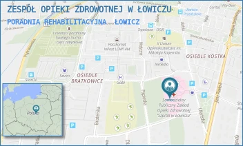 PORADNIA REHABILITACYJNA - ZESPÓŁ OPIEKI ZDROWOTNEJ W ŁOWICZU - UL. UŁAŃSKA 28,  ŁOWICZ