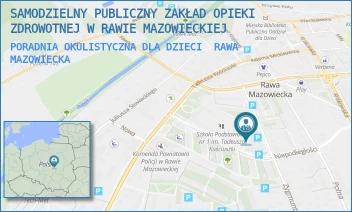 PORADNIA OKULISTYCZNA DLA DZIECI - SAMODZIELNY PUBLICZNY ZAKŁAD OPIEKI ZDROWOTNEJ W RAWIE MAZOWIECKIEJ - UL. NIEPODLEGŁOŚCI 8,  RAWA MAZOWIECKA