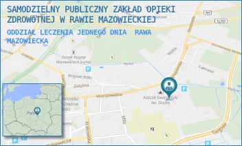 ODDZIAŁ LECZENIA JEDNEGO DNIA - SAMODZIELNY PUBLICZNY ZAKŁAD OPIEKI ZDROWOTNEJ W RAWIE MAZOWIECKIEJ - UL. WARSZAWSKA 14,  RAWA MAZOWIECKA