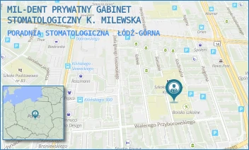 PORADNIA STOMATOLOGICZNA - MIL-DENT PRYWATNY GABINET STOMATOLOGICZNY K. MILEWSKA - KROCHMALNA 21,  ŁÓDŹ-GÓRNA