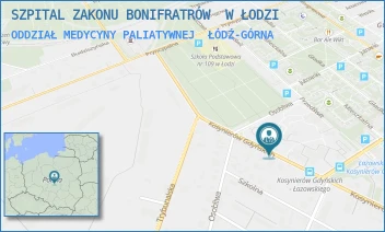 ODDZIAŁ MEDYCYNY PALIATYWNEJ - SZPITAL ZAKONU BONIFRATRÓW  W ŁODZI - KOSYNIERÓW GDYŃSKICH 61,  ŁÓDŹ-GÓRNA