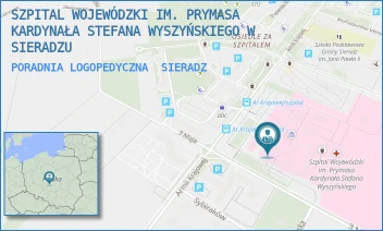 PORADNIA LOGOPEDYCZNA - SZPITAL WOJEWÓDZKI IM. PRYMASA KARDYNAŁA STEFANA WYSZYŃSKIEGO W SIERADZU - UL. ARMII KRAJOWEJ 7,  SIERADZ