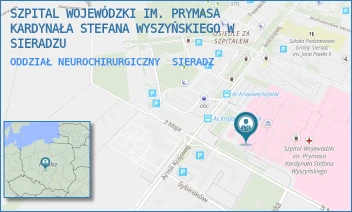 ODDZIAŁ NEUROCHIRURGICZNY - SZPITAL WOJEWÓDZKI IM. PRYMASA KARDYNAŁA STEFANA WYSZYŃSKIEGO W SIERADZU - UL. ARMII KRAJOWEJ 7,  SIERADZ