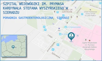 PORADNIA GASTROENTEROLOGICZNA - SZPITAL WOJEWÓDZKI IM. PRYMASA KARDYNAŁA STEFANA WYSZYŃSKIEGO W SIERADZU - UL. ARMII KRAJOWEJ 7,  SIERADZ