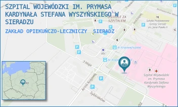 ZAKŁAD OPIEKUŃCZO-LECZNICZY - SZPITAL WOJEWÓDZKI IM. PRYMASA KARDYNAŁA STEFANA WYSZYŃSKIEGO W SIERADZU - UL. ARMII KRAJOWEJ 7,  SIERADZ