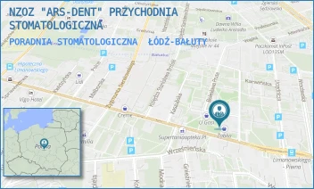 PORADNIA STOMATOLOGICZNA - NZOZ "ARS-DENT" PRZYCHODNIA STOMATOLOGICZNA - UL. BOLESŁAWA LIMANOWSKIEGO 61/63,  ŁÓDŹ-BAŁUTY