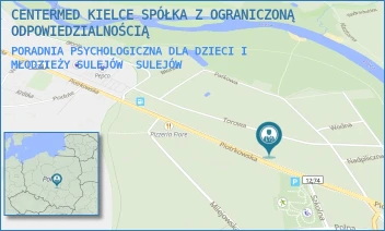 PORADNIA PSYCHOLOGICZNA DLA DZIECI I MŁODZIEŻY SULEJÓW - CENTERMED KIELCE SPÓŁKA Z OGRANICZONĄ ODPOWIEDZIALNOŚCIĄ - PIOTRKOWSKA 26/30,  SULEJÓW