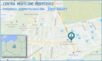 PORADNIA DERMATOLOGICZNA - CENTRA MEDYCZNE MEDYCEUSZ - UL. SPORNA 83,  ŁÓDŹ-BAŁUTY