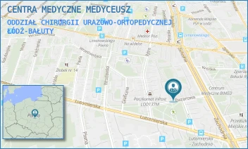 ODDZIAŁ CHIRURGII URAZOWO-ORTOPEDYCZNEJ - CENTRA MEDYCZNE MEDYCEUSZ - UL. BAZAROWA 9,  ŁÓDŹ-BAŁUTY