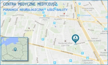 PORADNIA NEUROLOGICZNA - CENTRA MEDYCZNE MEDYCEUSZ - UL. BAZAROWA 9,  ŁÓDŹ-BAŁUTY