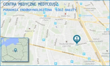 PORADNIA ENDOKRYNOLOGICZNA - CENTRA MEDYCZNE MEDYCEUSZ - UL. BAZAROWA 9,  ŁÓDŹ-BAŁUTY