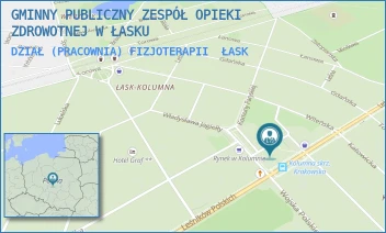 DZIAŁ (PRACOWNIA) FIZJOTERAPII - GMINNY PUBLICZNY ZESPÓŁ OPIEKI ZDROWOTNEJ W ŁASKU - UL. PLAC SZARYCH SZEREGÓW 8,  ŁASK