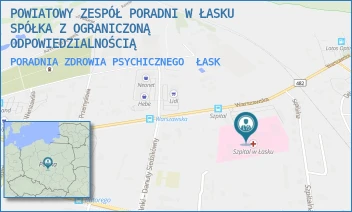 PORADNIA ZDROWIA PSYCHICZNEGO - POWIATOWY ZESPÓŁ PORADNI W ŁASKU SPÓŁKA Z OGRANICZONĄ ODPOWIEDZIALNOŚCIĄ - UL. WARSZAWSKA 62A,  ŁASK