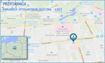 PORADNIA OTOLARYNGOLOGICZNA - PRZYCHODNIA - UL. POMORSKA 59,  ŁÓDŹ