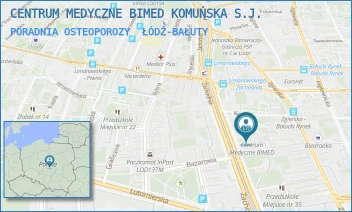 PORADNIA OSTEOPOROZY - CENTRUM MEDYCZNE BIMED KOMUŃSKA S.J. - UL. ZACHODNIA 12A,  ŁÓDŹ-BAŁUTY