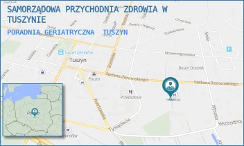 PORADNIA GERIATRYCZNA - SAMORZĄDOWA PRZYCHODNIA ZDROWIA W TUSZYNIE - UL. STEFANA ŻEROMSKIEGO 24/26,  TUSZYN