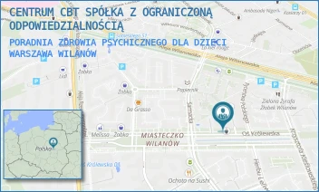 PORADNIA ZDROWIA PSYCHICZNEGO DLA DZIECI - CENTRUM CBT SPÓŁKA Z OGRANICZONĄ ODPOWIEDZIALNOŚCIĄ - SARMACKA 5A/U6,  WARSZAWA WILANÓW