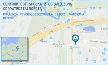 PORADNIA PSYCHOLOGICZNA DLA DZIECI - CENTRUM CBT SPÓŁKA Z OGRANICZONĄ ODPOWIEDZIALNOŚCIĄ - NARWIK 12/U4,  WARSZAWA BEMOWO