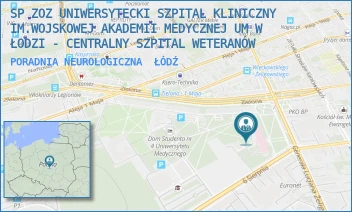 PORADNIA NEUROLOGICZNA - SP ZOZ UNIWERSYTECKI SZPITAL KLINICZNY NR 2 UNIWERSYTETU MEDYCZNEGO  W ŁODZI - PL. GEN. JÓZEFA HALLERA 1,  ŁÓDŹ