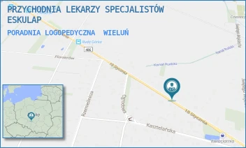 PORADNIA LOGOPEDYCZNA - PRZYCHODNIA LEKARZY SPECJALISTÓW ESKULAP - UL. 18-STYCZNIA 16,  WIELUŃ