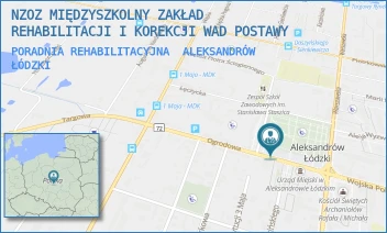 PORADNIA REHABILITACYJNA - NZOZ MIĘDZYSZKOLNY ZAKŁAD REHABILITACJI I KOREKCJI WAD POSTAWY - UL. PLAC KOŚCIUSZKI 28,  ALEKSANDRÓW ŁÓDZKI